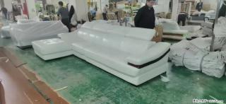 【大厂仿真皮沙发】实木框架，高回弹海绵45密度。全新包装，质量非常好，3.6米右贵妃 - 辽阳28生活网 liaoyang.28life.com